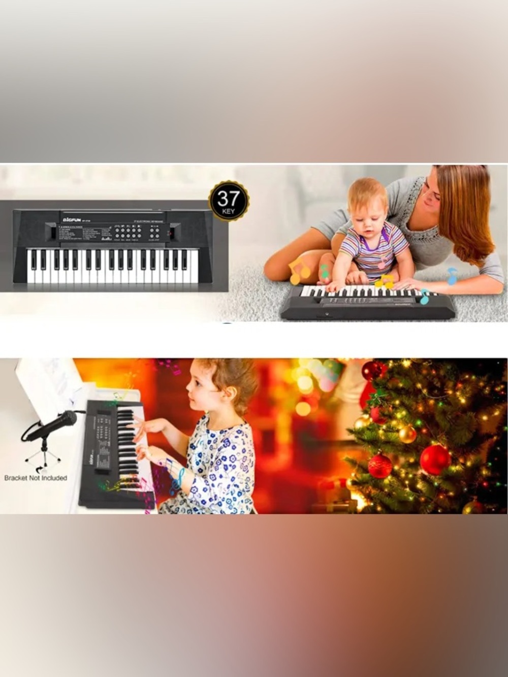 37-Key Electronic Keyboard - Black - Picture 9 of 17